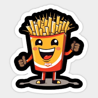 kawaii french fries T-Shirt cute ,potatofood Sticker